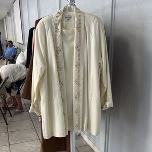 Embellished Cream Blazer